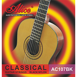 AC107BK 古典吉他弦，黑色尼龙光弦，铜合金缠弦，防锈涂层