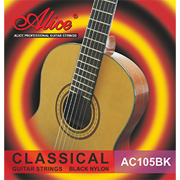 AC105BK 古典吉他弦，黑色尼龙光弦，镀银铜合金缠弦，防锈涂层