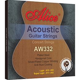 AW332 民谣吉他弦，镀层钢丝光弦，镀银铜缠弦，防锈涂层