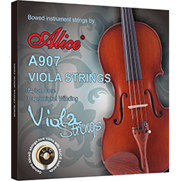 A907 中提琴弦，钢丝及尼龙弦芯，白铜、镍铁缠弦