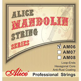AM06 曼陀铃琴弦，镀层钢丝光弦，85/15青铜缠弦，防锈涂层