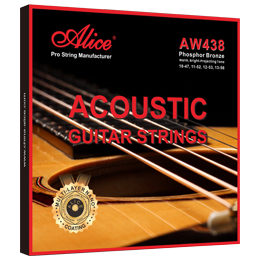 AW438 民谣吉他弦，镀层高碳钢丝光弦，磷青铜缠弦，多层纳米级覆膜