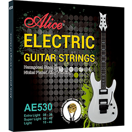 AE530 电吉他弦，镀层钢丝光弦，镀镍合金缠弦