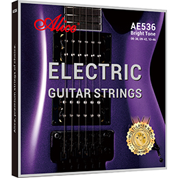 AE536 电吉他弦，镀层高碳钢丝光弦，白镍色合金(多层纳米级覆膜)缠弦