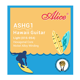 ASHG1 夏威夷吉他弦(轻型)，镀层钢丝光弦，镀镍合金缠弦