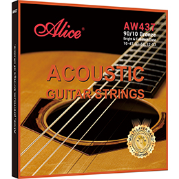 AW437 民谣吉他弦，镀层高碳钢丝光弦，90/10青铜缠弦，多层纳米级覆膜